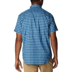 Columbia Silver Ridge Utility Skjorte SS, Herre Collegiate Navy Plaid -Devlid shop 513232 Columbia M silver ridge utility lite shirt 2030715 464 2